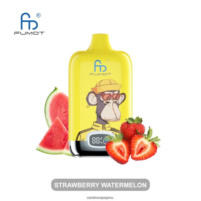 Best RandM Flavor - Fumot Original RandM Digital Box Dispositivo de vapeo con pantalla de líquido y batería 12000 RXFLT89 hielo de fresa