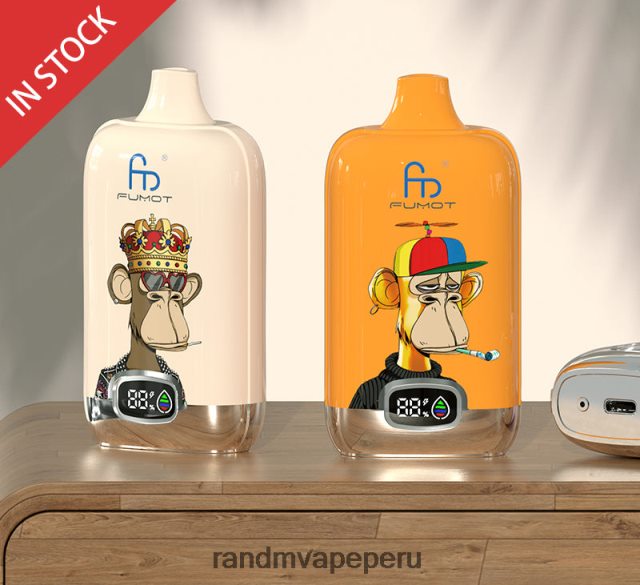 RandM Tornado Perú - Fumot Original RandM Digital Box Dispositivo de vapeo con pantalla de líquido y batería 12000 RXFLT812 mango en hielo