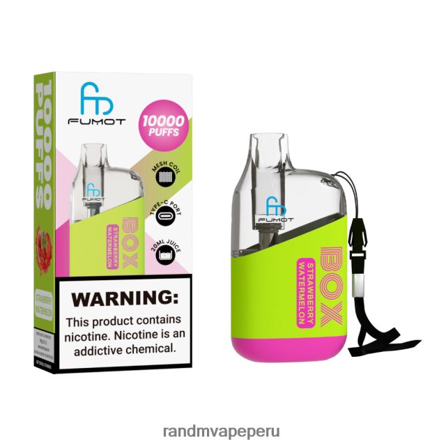 RandM Tornado Lima - Fumot Original RandM Tornado Box Dispositivo vapeador con control de flujo de aire 10000 1 ud. RXFLT893 sandia fresa