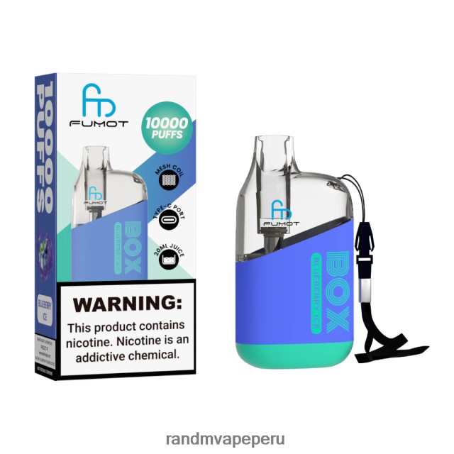 RandM Vape Perú - Fumot Original RandM Tornado Box Dispositivo vapeador con control de flujo de aire 10000 1 ud. RXFLT891 hielo de arándanos