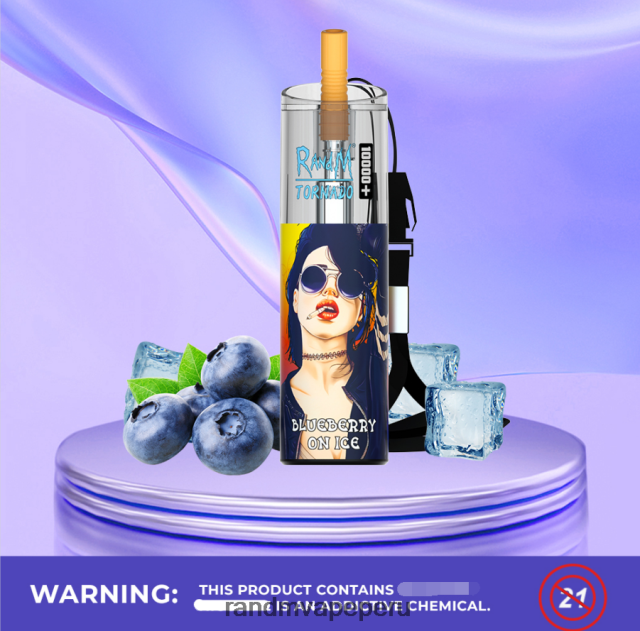 RandM Vape Perú - RandM Tornado Dispositivo vapeador con control de flujo de aire 10000 plus 1 ud. RXFLT881 kiwi fresa