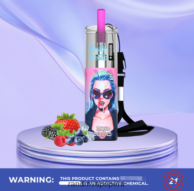 RandM Vape Perú - RandM Tornado Dispositivo vapeador con control de flujo de aire 10000 plus 1 ud. RXFLT881 kiwi fresa