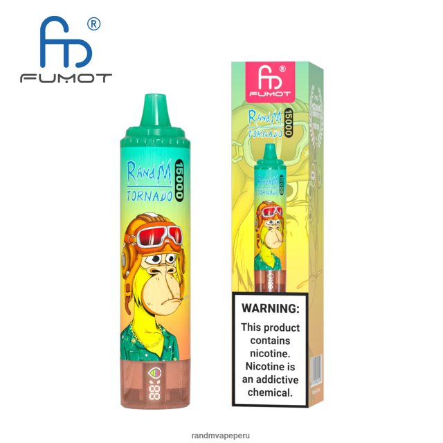 RandM Tornado Online Shop - Fumot RandM Tornado Dispositivo vape 15000 con batería y pantalla ejuice versión 1 RXFLT826 vimto