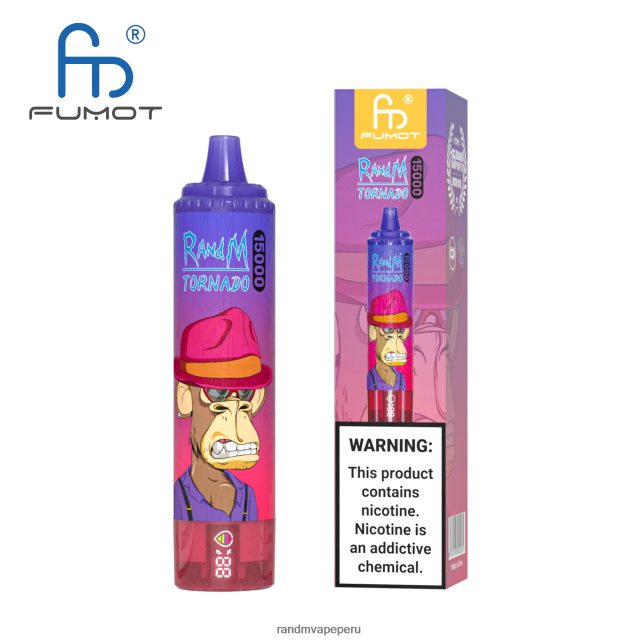 RandM Tornado Online Shop - Fumot RandM Tornado Dispositivo vape 15000 con batería y pantalla ejuice versión 1 RXFLT826 vimto