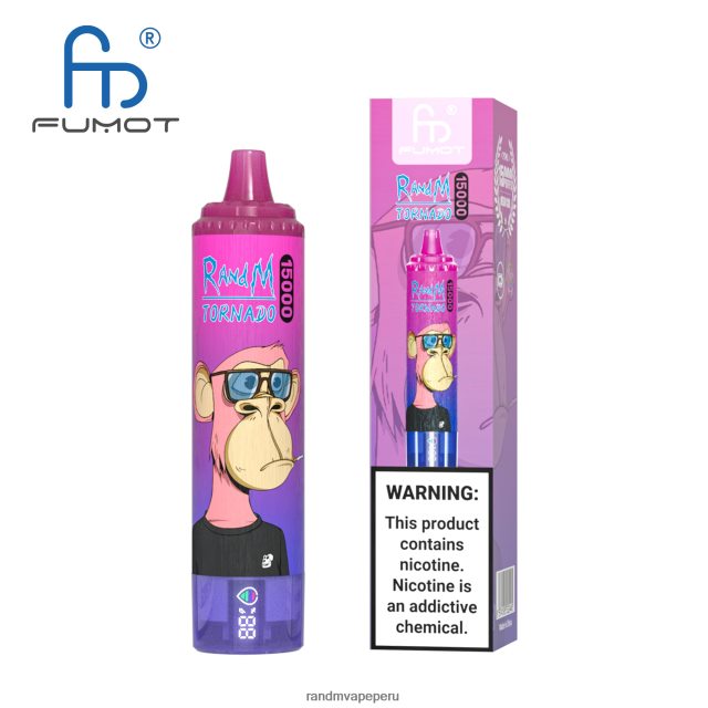 RandM Tornado Online Shop - Fumot RandM Tornado Dispositivo vape 15000 con batería y pantalla ejuice versión 1 RXFLT826 vimto