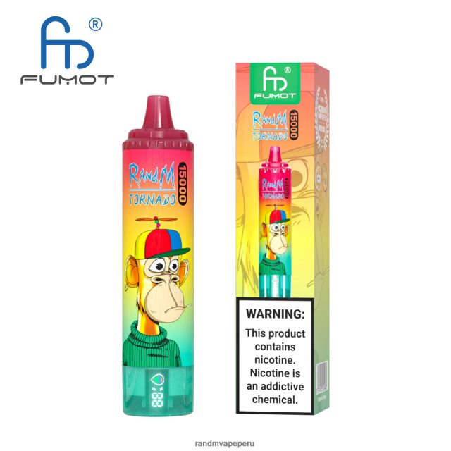 RandM Tornado Online Shop - Fumot RandM Tornado Dispositivo vape 15000 con batería y pantalla ejuice versión 1 RXFLT826 vimto
