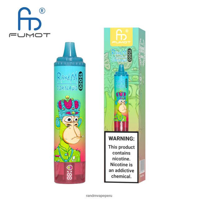 RandM Tornado Online Shop - Fumot RandM Tornado Dispositivo vape 15000 con batería y pantalla ejuice versión 1 RXFLT826 vimto