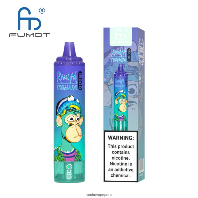RandM Tornado Online Shop - Fumot RandM Tornado Dispositivo vape 15000 con batería y pantalla ejuice versión 1 RXFLT826 vimto