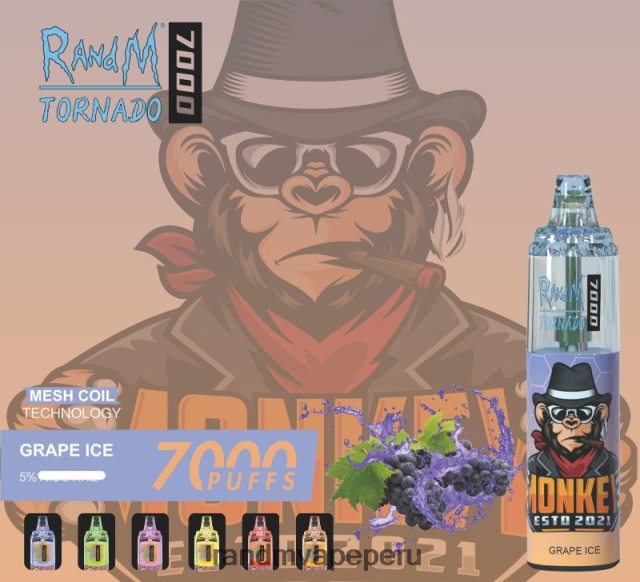 Best RandM Flavor - RandM Tornado Dispositivo vapeador con control de flujo de aire 7000 1 ud. RXFLT8169 arándano en hielo