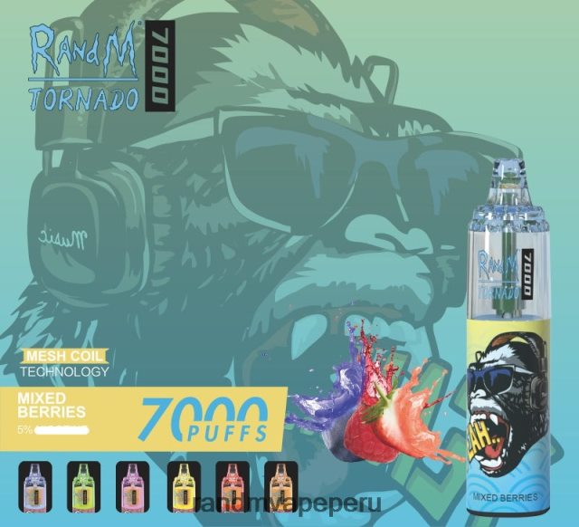 Fumot RandM Vape - RandM Tornado Dispositivo vapeador con control de flujo de aire 7000 1 ud. RXFLT8170 mango en hielo