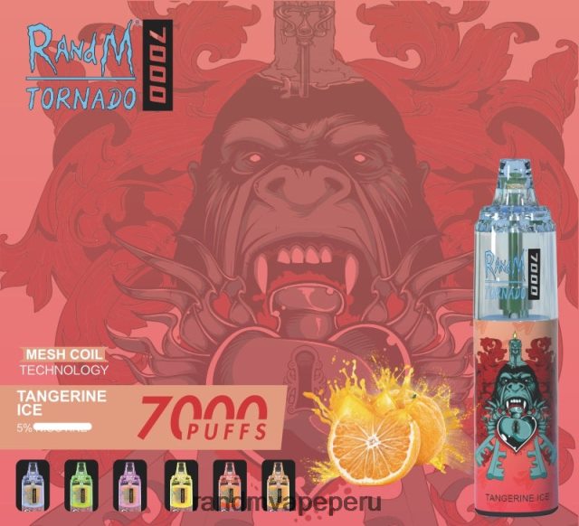 Fumot RandM Vape - RandM Tornado Dispositivo vapeador con control de flujo de aire 7000 1 ud. RXFLT8170 mango en hielo