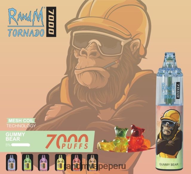 Fumot RandM Vape - RandM Tornado Dispositivo vapeador con control de flujo de aire 7000 1 ud. RXFLT8170 mango en hielo