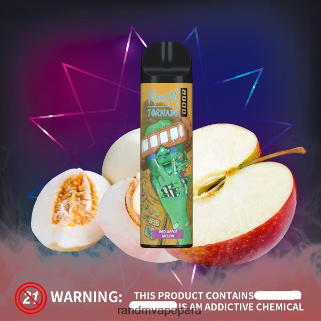 Fumot RandM Vape - RandM Tornado Dispositivo vapeador con control de flujo de aire 8000 1 ud. RXFLT8240 manzana acida