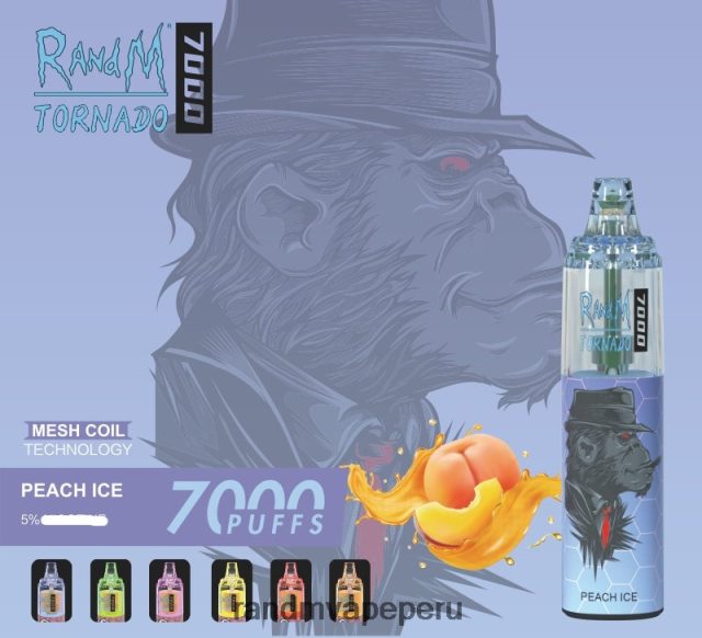 RandM Tornado Lima - RandM Tornado Dispositivo vapeador con control de flujo de aire 7000 1 ud. RXFLT8173 hielo de uva