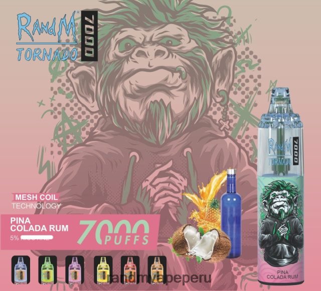RandM Tornado Lima - RandM Tornado Dispositivo vapeador con control de flujo de aire 7000 1 ud. RXFLT8173 hielo de uva