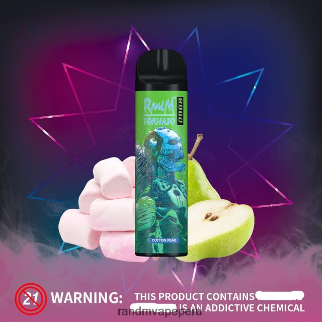RandM Tornado Lima - RandM Tornado Dispositivo vapeador con control de flujo de aire 8000 1 ud. RXFLT8253 lichi cereza