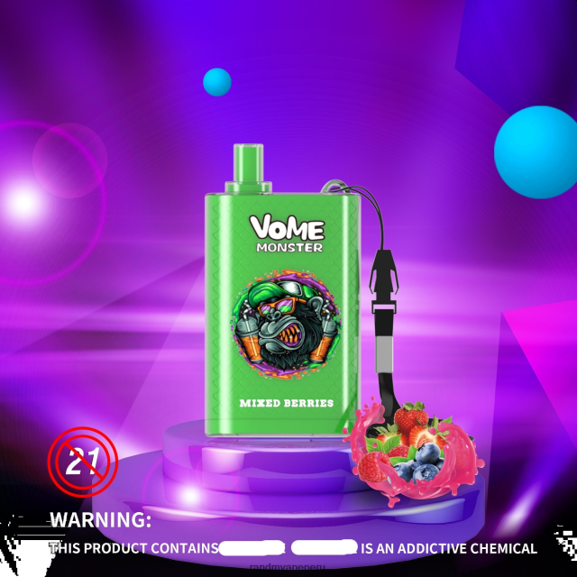 RandM Vapes For Sale - RandM Vome Monster Dispositivo vape pod con control de flujo de aire 10000 1 pieza RXFLT8278 bayas mixtas