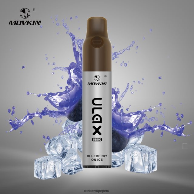 Best RandM Flavor - RandM Movkin Ulax Dispositivo de vapeo desechable recargable 6800 (bobina de cerámica) RXFLT859 arándano en hielo