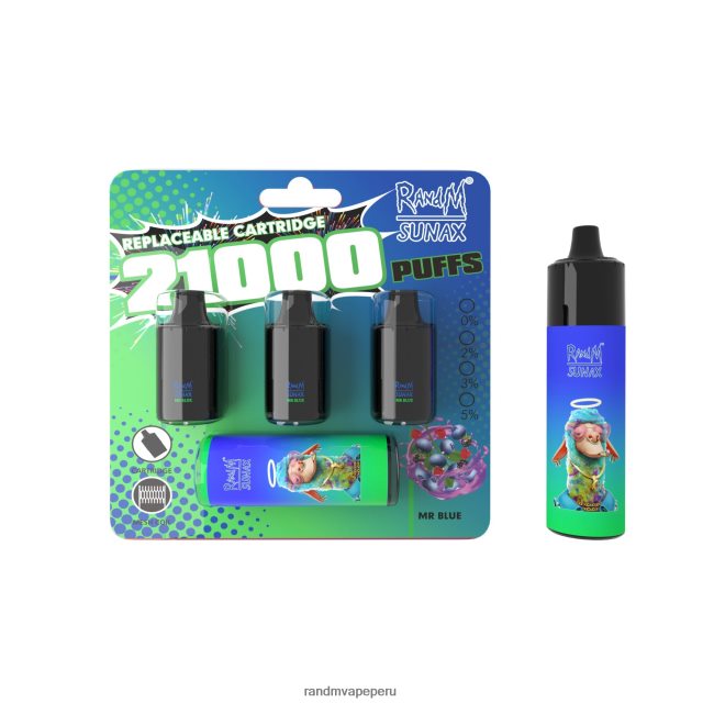 RandM Shop Vape - RandM Sunax Dispositivo de vapeo reemplazable con cápsula de control de flujo de aire 21000 1 ud. RXFLT8274 señor azul