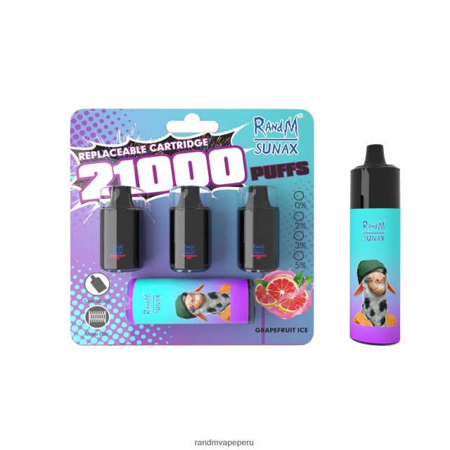 RandM Vape Online - RandM Sunax Dispositivo de vapeo reemplazable con cápsula de control de flujo de aire 21000 1 ud. RXFLT8275 hielo de pomelo