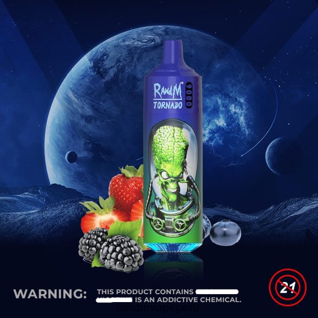 RandM Vape Perú - RandM Tornado Dispositivo vape pod 9000 1 pieza versión 2 RXFLT8141 bayas mixtas
